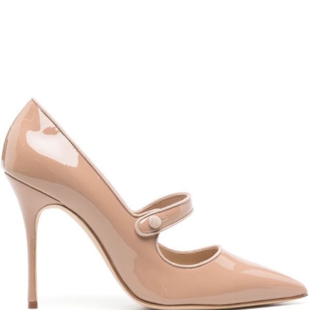 MANOLO BLAHNIK Shoes 3.5" Heels + Mary Jane Straps Preloved Sz 36.5